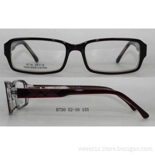 Rectangular Acetate Optical Frames , Handmade Acetate Glass